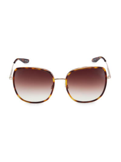 Shop Barton Perreira Women's 57mm Vega Butterfly Sunglasses In Cedar