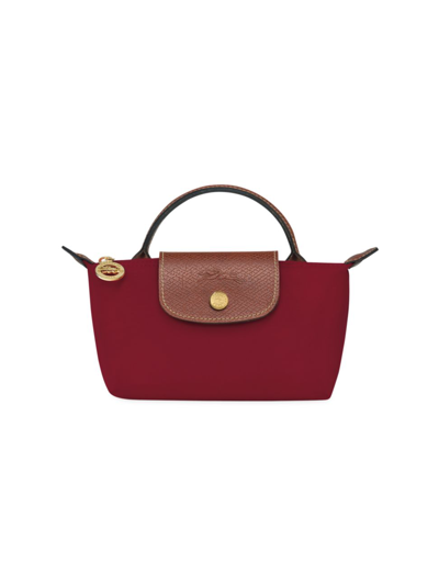Longchamp Le Pliage Cosmetic Case In Red