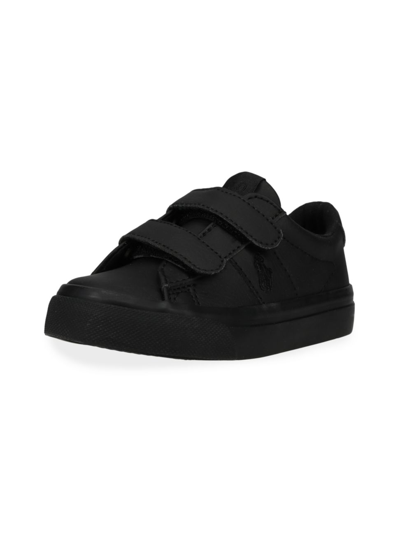 Shop Ralph Lauren Little Boy's & Boy's Sayer Ez Sneakers In Black