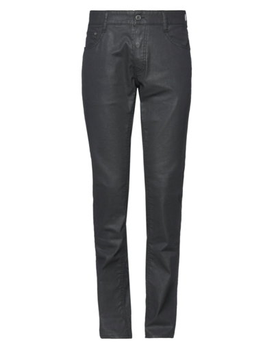 Shop Just Cavalli Man Jeans Black Size 32 Cotton, Elastane, Bovine Leather