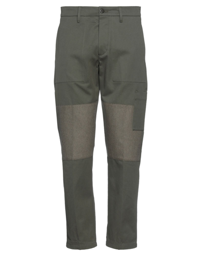 Shop Siviglia Man Pants Military Green Size 35 Cotton, Wool, Polyamide