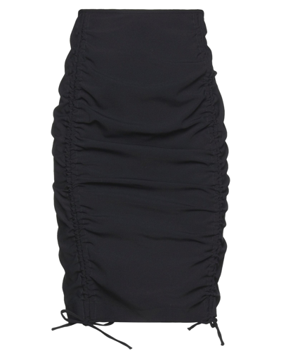 Shop Dondup Woman Midi Skirt Midnight Blue Size 2 Polyester, Virgin Wool, Elastane