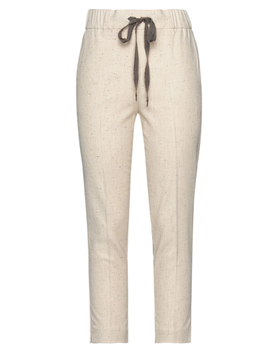Shop Beatrice B Beatrice .b Woman Pants Beige Size 2 Synthetic Fibers, Wool, Silk, Elastane