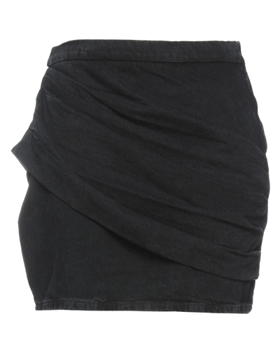 Shop Iro Woman Denim Skirt Black Size 2 Cotton