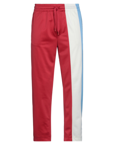 Shop Dolce & Gabbana Man Pants Red Size 38 Polyester, Wool, Acrylic, Viscose