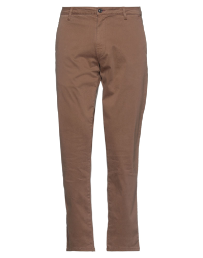 Shop Massimo Rebecchi Man Pants Brown Size 31 Cotton, Elastane