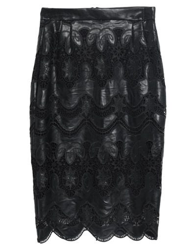 Shop Talbot Runhof Woman Midi Skirt Black Size 12 Polyester, Polyurethane