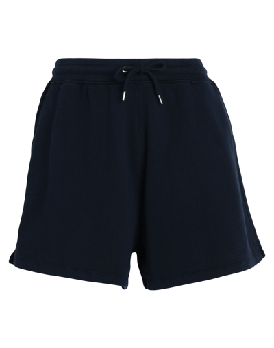 Shop Colorful Standard Woman Shorts & Bermuda Shorts Midnight Blue Size Xs Cotton