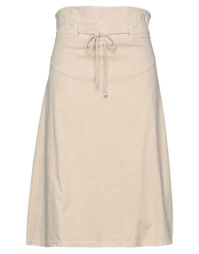 Shop Bellwood Woman Midi Skirt Beige Size 8 Cotton, Elastane
