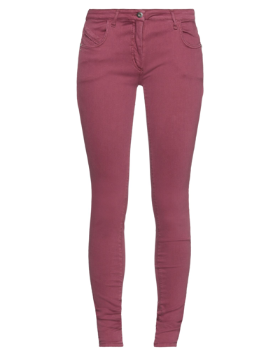 Shop Pepe Jeans Woman Jeans Mauve Size 28 Cotton, Polyester, Elastane In Purple