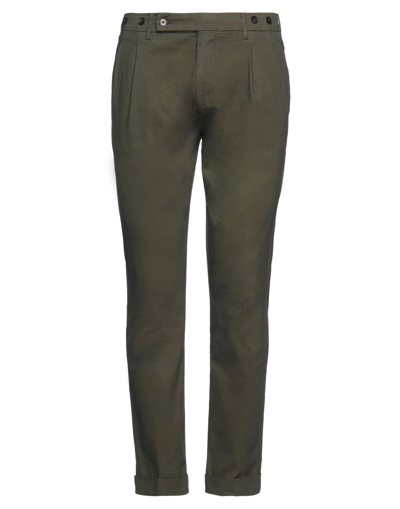 Shop Berwich Man Pants Military Green Size 28 Cotton, Lyocell, Elastane