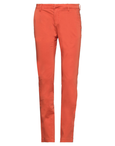 Shop Michael Coal Man Pants Orange Size 29 Cotton, Elastane