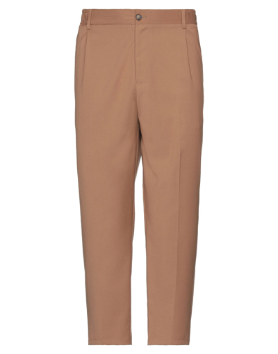 Shop Stilosophy Man Pants Brown Size 38 Polyester, Viscose, Elastane