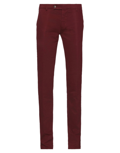 Shop Berwich Man Pants Brick Red Size 38 Cotton, Elastane