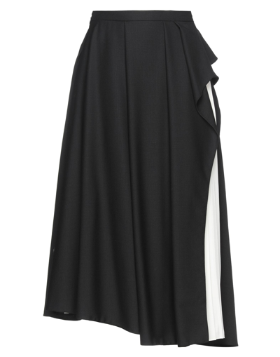 Shop Vionnet Midi Skirts In Black