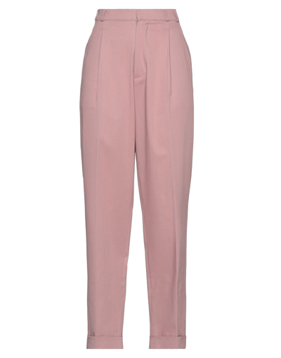 Shop Messagerie Woman Pants Pastel Pink Size 4 Cotton, Elastane