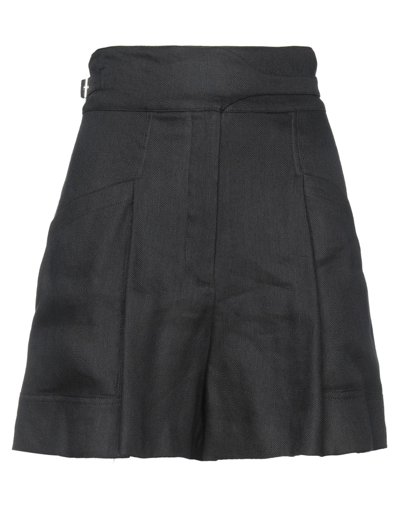 Shop Iro Woman Shorts & Bermuda Shorts Black Size 8 Linen, Viscose, Elastane