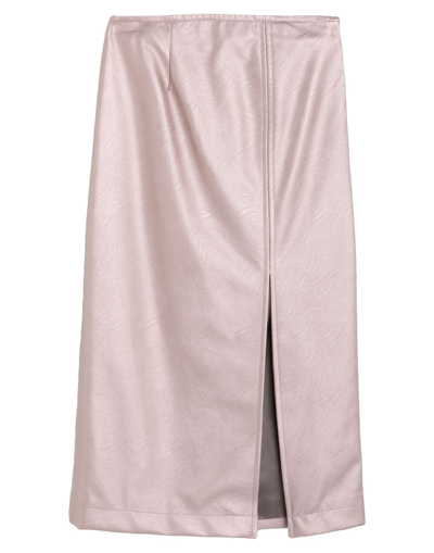 Shop Circus Hotel Woman Midi Skirt Blush Size 4 Polyurethane, Viscose In Pink