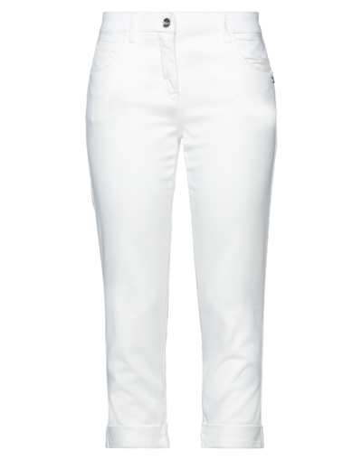 Shop Patrizia Pepe Woman Cropped Pants White Size 26 Lyocell, Cotton, Elastane