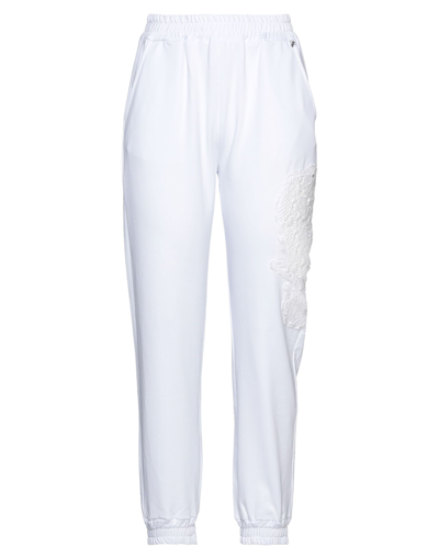 Shop Met Jeans Woman Pants White Size L Cotton, Elastane