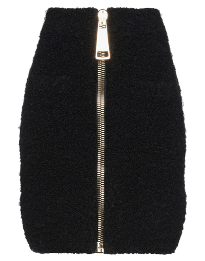 Shop Moschino Woman Mini Skirt Black Size 10 Polyester, Alpaca Wool, Wool, Polyamide, Elastane