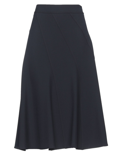 Shop Peserico Woman Midi Skirt Midnight Blue Size 10 Polyester, Viscose, Cotton, Elastane