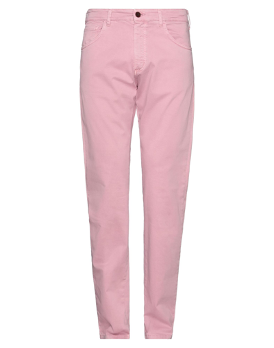 Shop Barbour Man Pants Pink Size 42 Cotton, Elastane