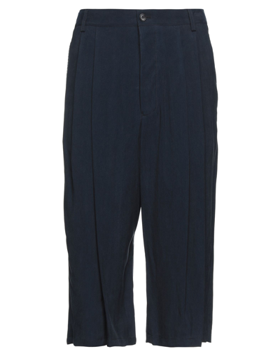 Shop Giorgio Armani Man Pants Midnight Blue Size 34 Cupro