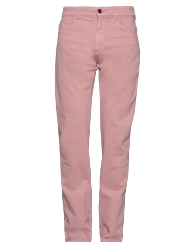 Shop Barbour Man Pants Pastel Pink Size 38 Cotton, Elastane