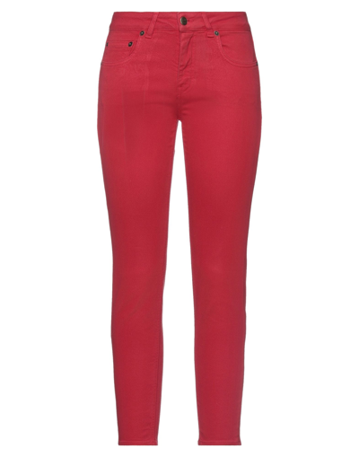 Shop Aniye By Woman Jeans Red Size 28 Cotton, Elastomultiester, Elastane