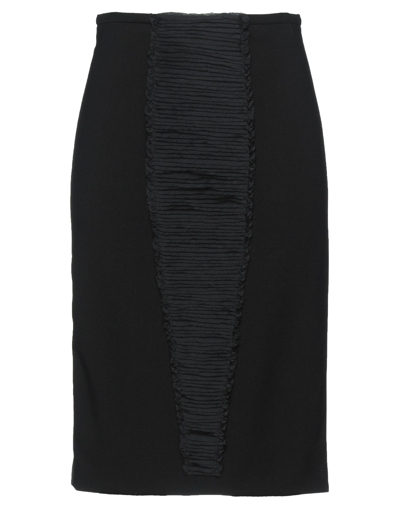 Shop Alessandro Dell'acqua Woman Midi Skirt Black Size 4 Virgin Wool, Elastane, Polyester, Polyamide