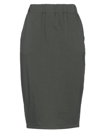 Shop Pinko Woman Midi Skirt Military Green Size M Cotton, Elastane