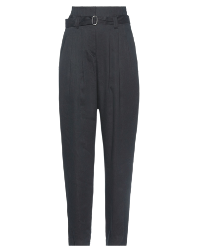 Shop Iro Woman Pants Black Size 8 Linen, Cupro