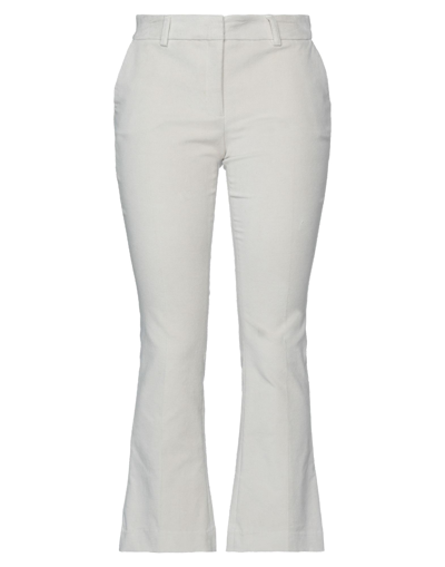 Shop Messagerie Woman Pants Light Grey Size 10 Cotton, Elastane