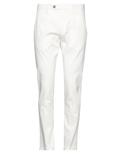 Shop Michael Coal Man Pants White Size 40 Cotton, Elastane