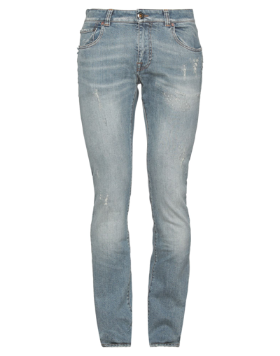 Shop Etro Man Jeans Blue Size 32 Cotton, Elastane