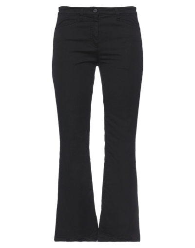Shop Ndegree21 Woman Pants Black Size 30 Cotton, Elastane