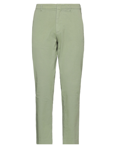 Shop Pence Man Pants Light Green Size 34 Cotton, Elastane