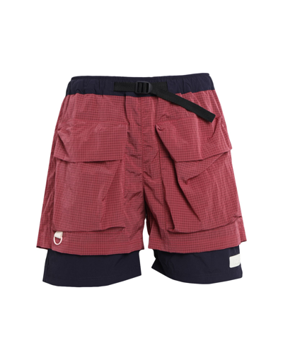 Shop Lc23 Double Nylon Shorts Man Shorts & Bermuda Shorts Garnet Size Xl Polyester In Red