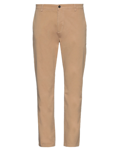 Shop Brian Dales Man Pants Camel Size 35 Cotton, Elastane In Beige