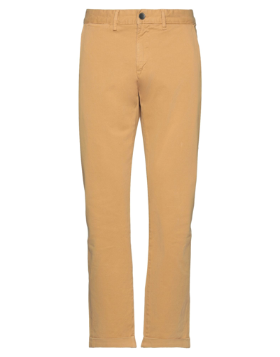 Shop Jeckerson Man Pants Ocher Size 34 Cotton, Elastane In Yellow