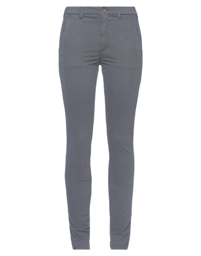 Shop 40weft Woman Pants Lead Size 12 Cotton, Elastane In Grey