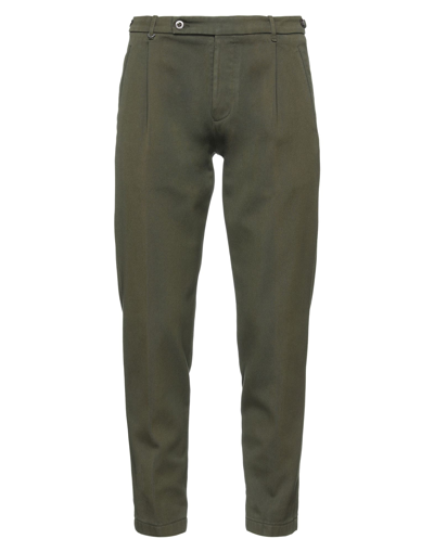 Shop Berwich Man Pants Military Green Size 32 Cotton