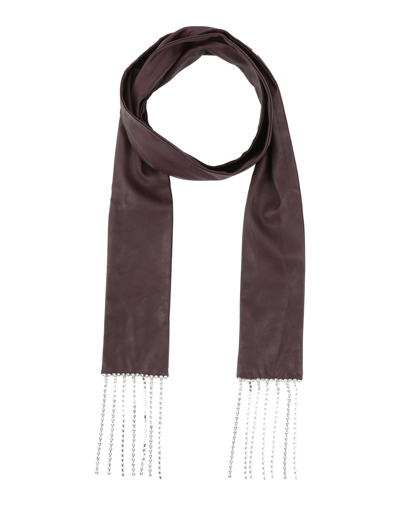 Shop Les Inconnus Woman Scarf Burgundy Size - Polyester In Red