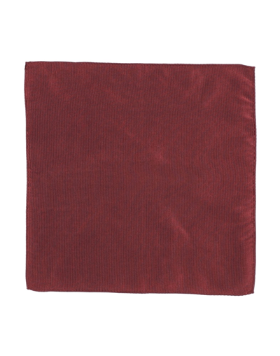Shop Giorgio Armani Man Scarf Brick Red Size - Silk