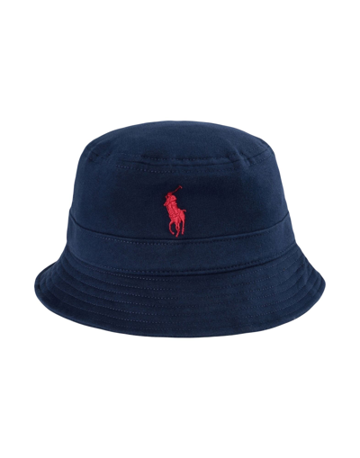 Shop Polo Ralph Lauren Cotton-blend Fleece Bucket Hat Man Hat Midnight Blue Size S/m Cotton, Polyester