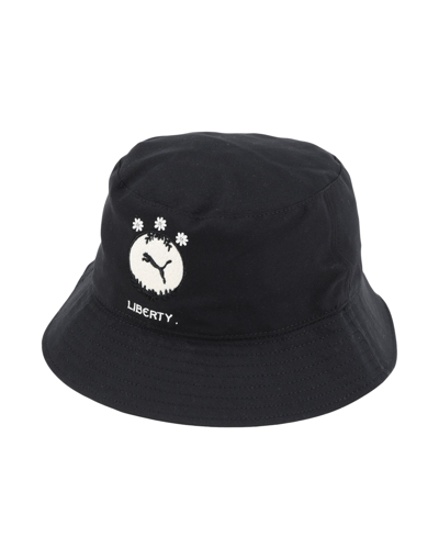 Shop Puma X Liberty Reversible Bucket Hat Woman Hat Black Size S/m Polyester