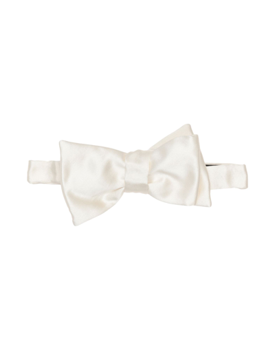 Shop Giorgio Armani Man Ties & Bow Ties White Size S Silk