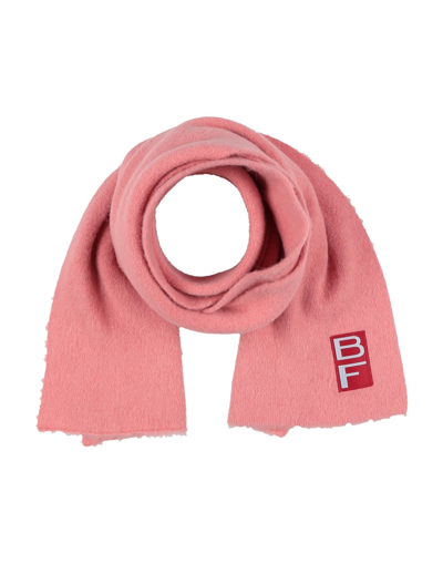 By Far Alpaca-blend Scarf With Logo Patch In Salmon Pink