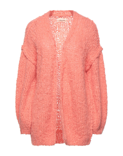 Shop Maison Hotel Woman Cardigan Salmon Pink Size S Polyamide, Wool, Alpaca Wool